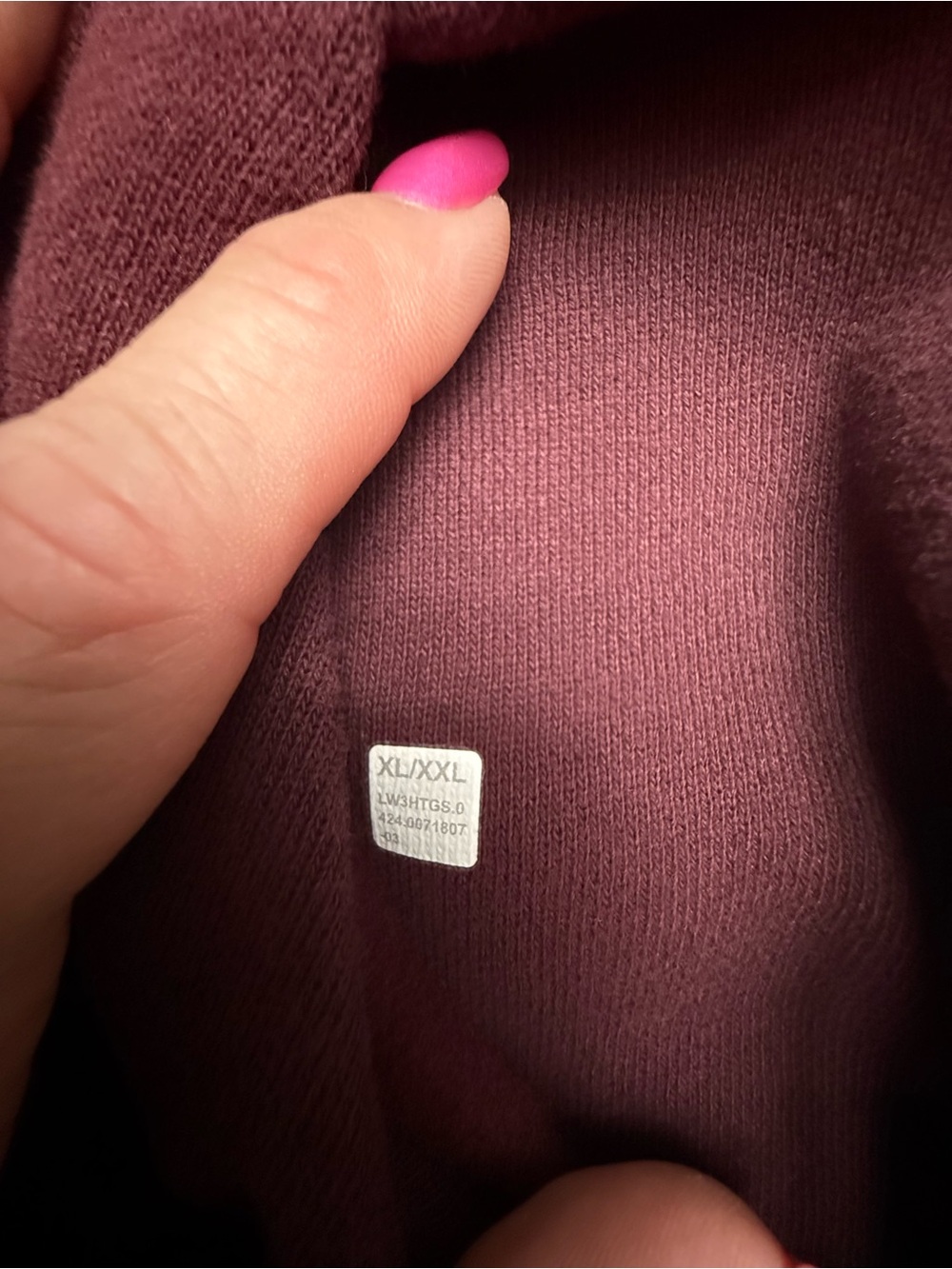 Lululemon Scuba Oversized Funnel-Neck Full Zip XL/XXL Garnet - Picture 7 of 9
